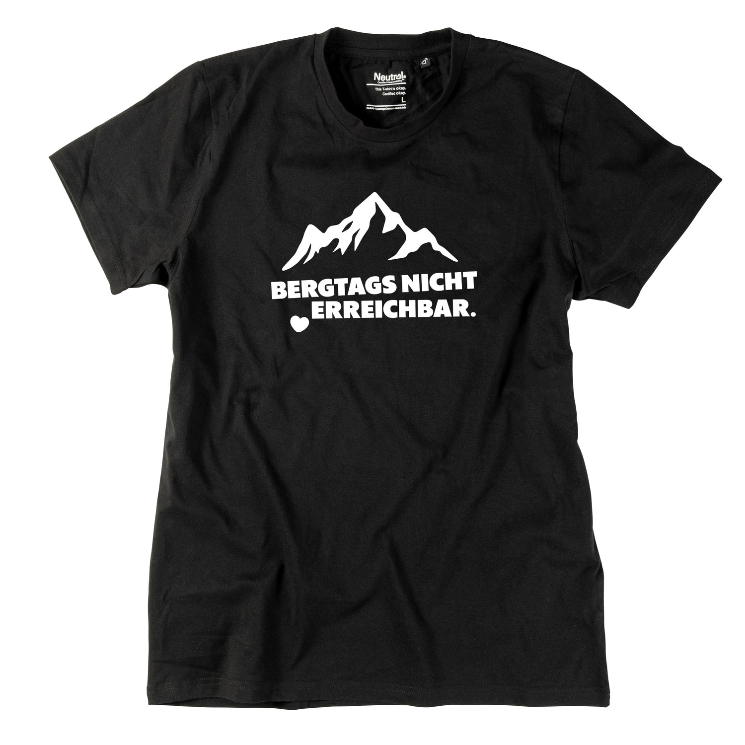 Herren-Shirt &quot;Bergtags nicht erreichbar&quot;