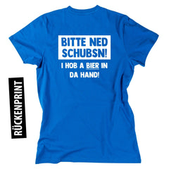 Herren-Shirt "Bitte ned schubsn!"