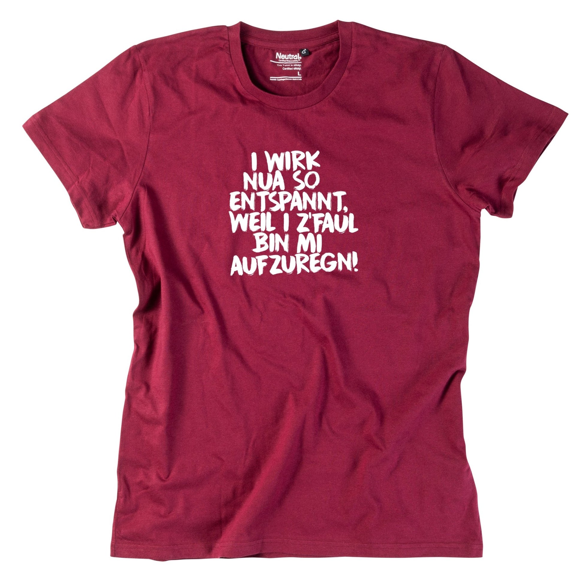 Herren - Shirt "Entspannt" - meinherzschlag.de