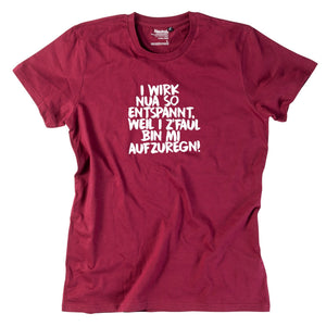 Herren - Shirt "Entspannt" - meinherzschlag.de