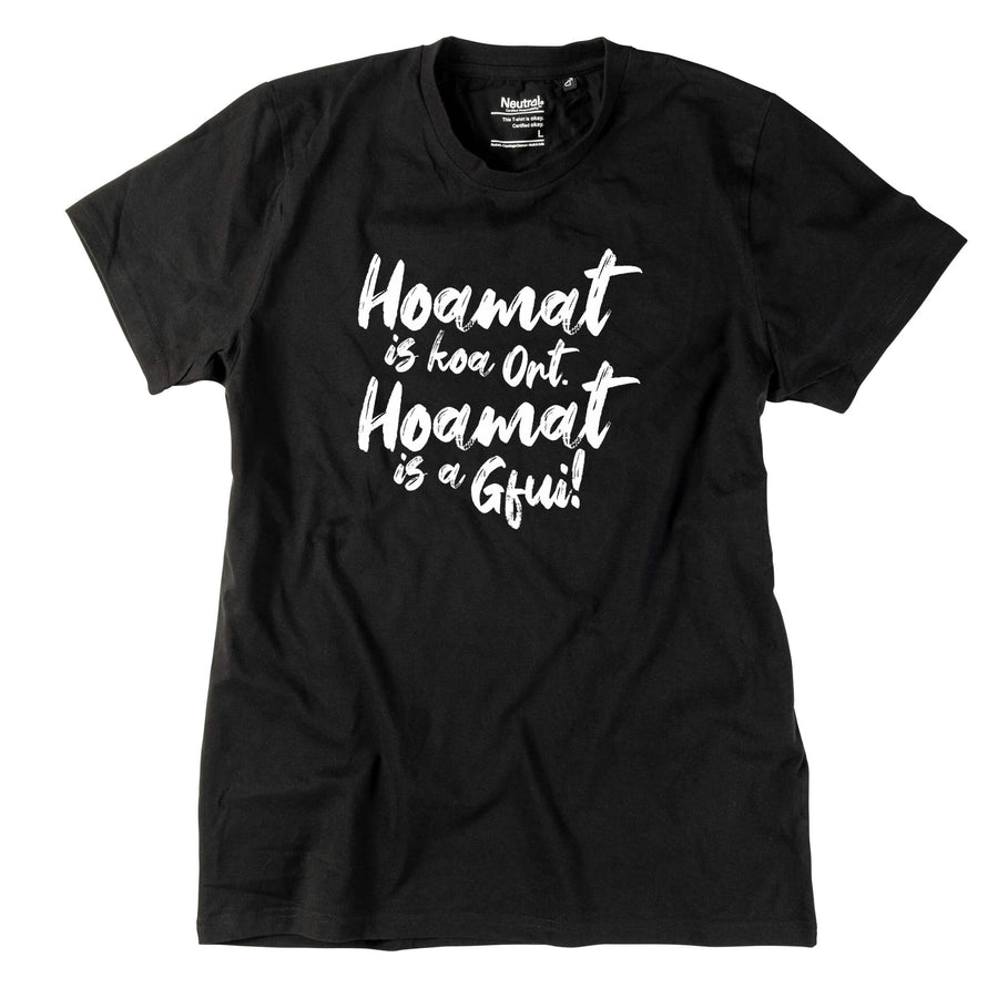 Herren - Shirt "Hoamat is a Gfui!" - meinherzschlag.de