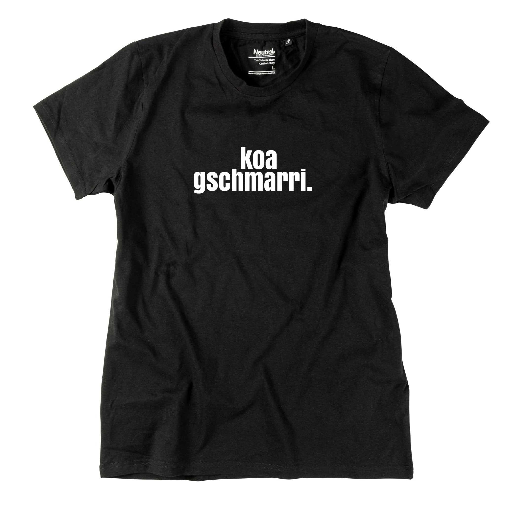 Herren - Shirt "koa gschmarri!" - meinherzschlag.de