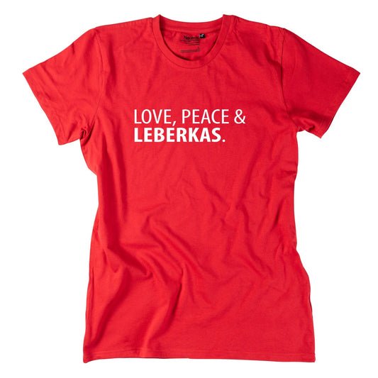 Herren - Shirt "Love, Peace & Leberkas" - meinherzschlag.de