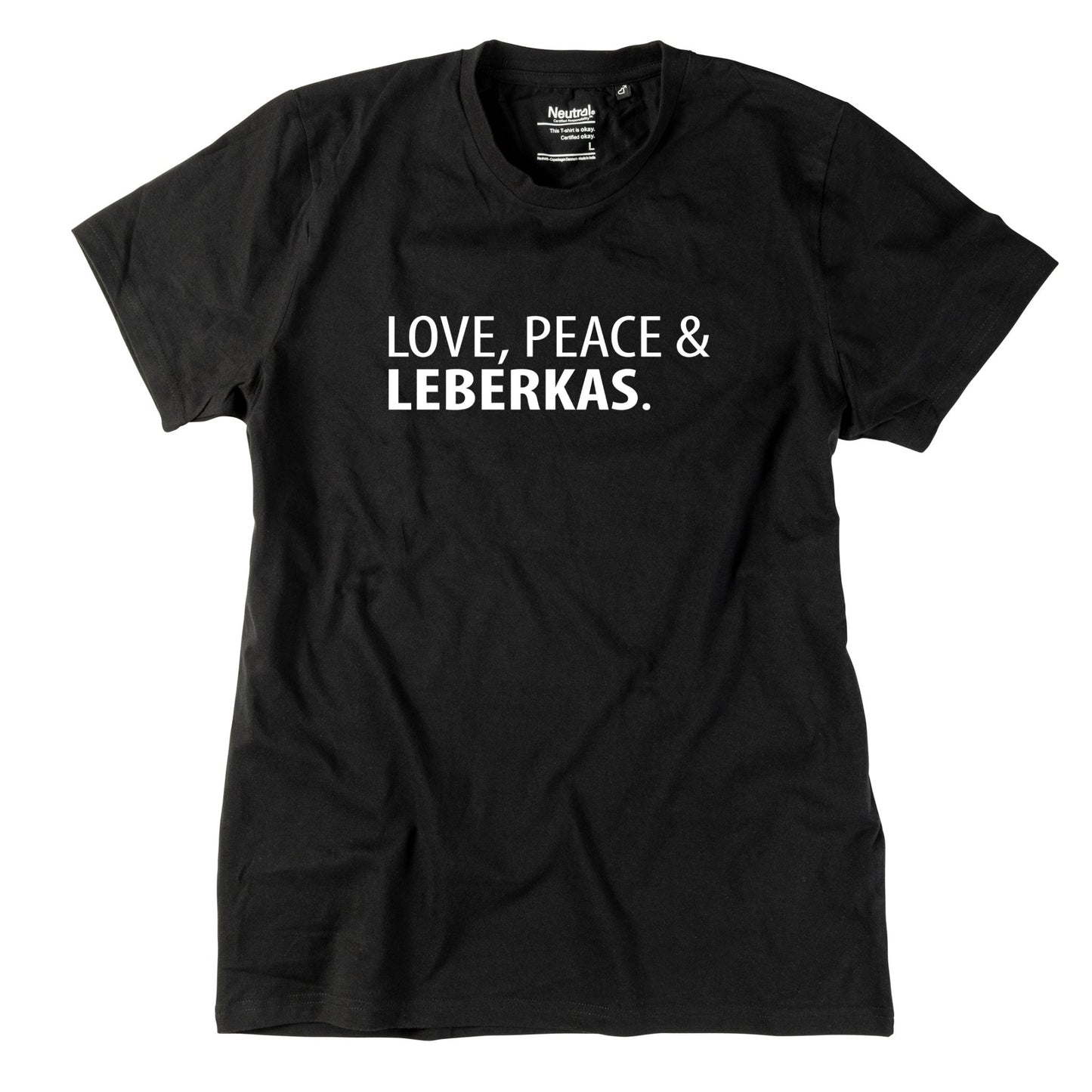 Herren - Shirt "Love, Peace & Leberkas" - meinherzschlag.de