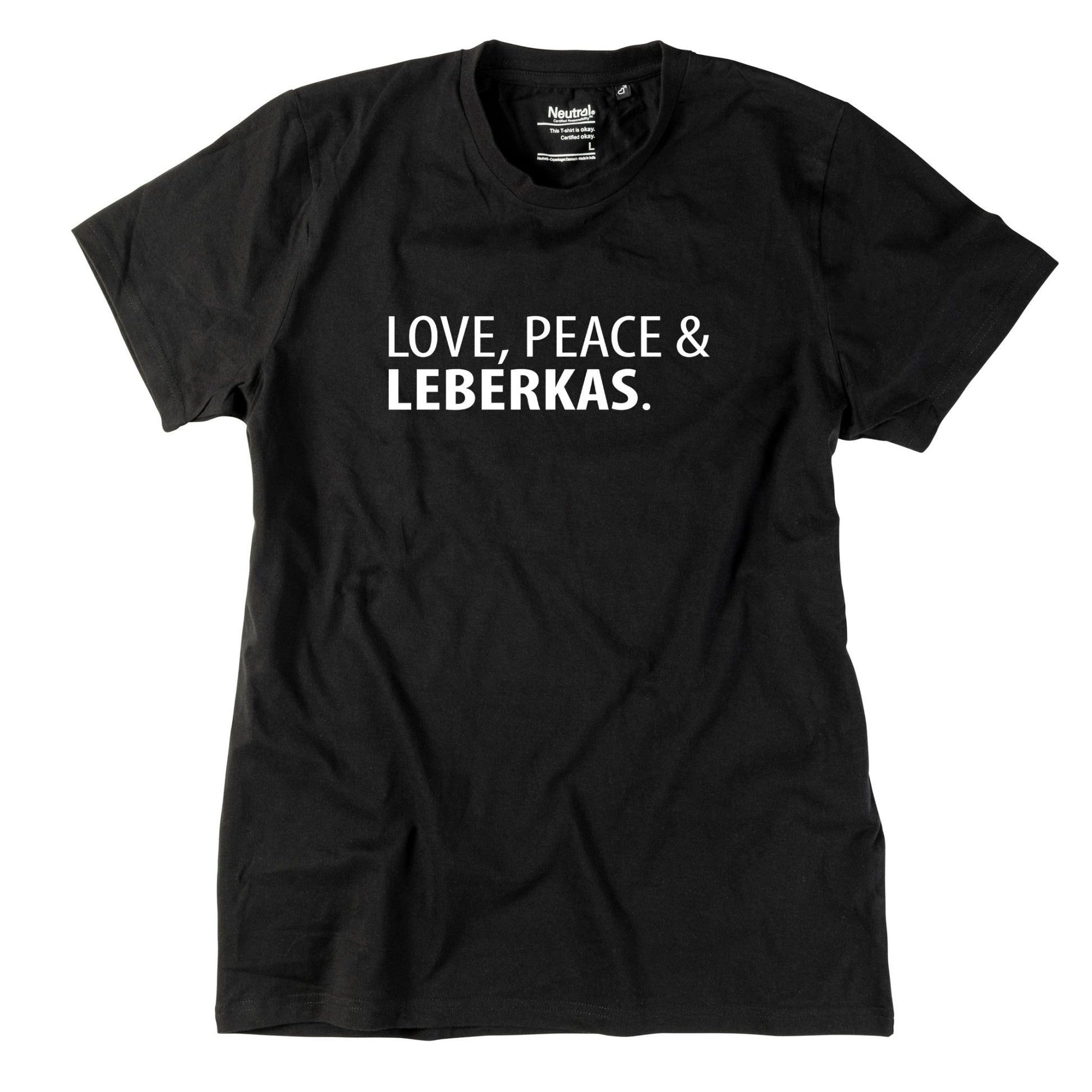 Herren - Shirt "Love, Peace & Leberkas" - meinherzschlag.de