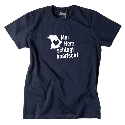 Herren - Shirt "Mei Herz schlogt boarisch" - meinherzschlag.de
