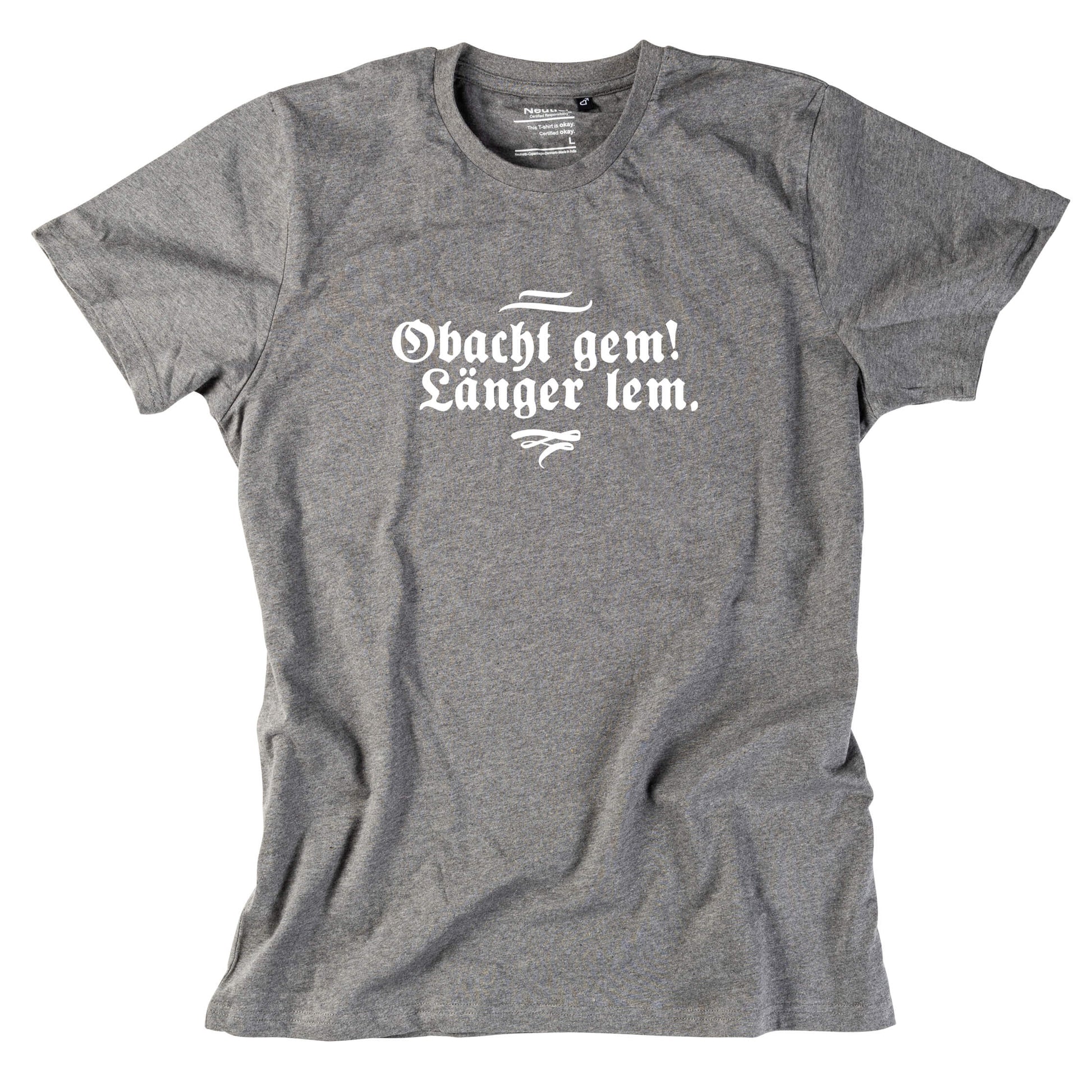 Herren - Shirt "Obacht gem. Länger lem." - meinherzschlag.de