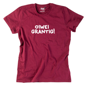 Herren-Shirt "oiwei grantig!" von meinherzschlag – Produktbild 4 von 8.