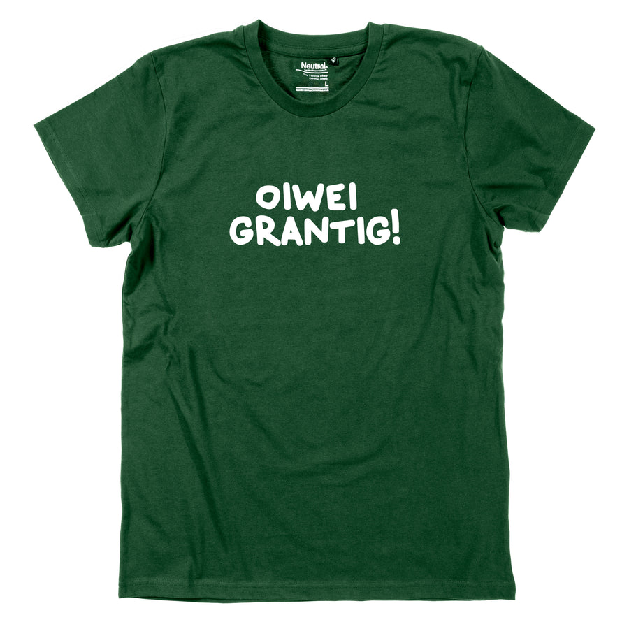 Herren-Shirt "oiwei grantig!" von meinherzschlag – Produktbild 5 von 8.