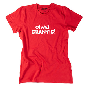 Herren-Shirt "oiwei grantig!" von meinherzschlag – Produktbild 7 von 8.
