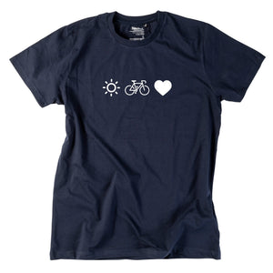 Herren - Shirt "Radl, Sun & Herzl" - meinherzschlag.de