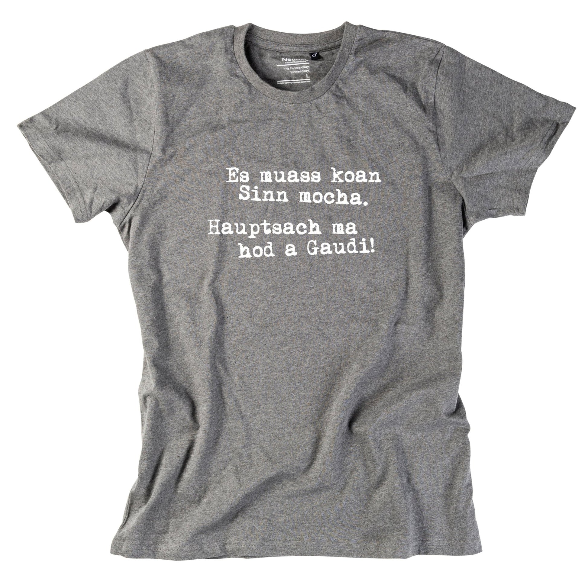 Herren - Shirt "Es muass koan Sinn mocha" - meinherzschlag.de