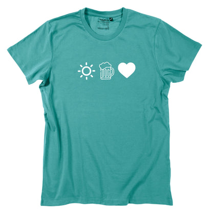 Herren - Shirt "Sun, Bier & Herzl" - meinherzschlag.de