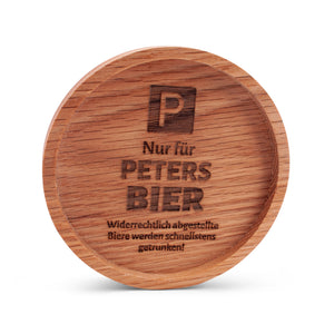 Holz - Untersetzer "Parkplatz" mit Wunschname - meinherzschlag.de