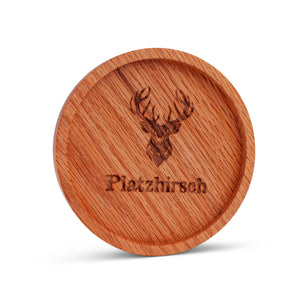 Holz - Untersetzer "Platzhirsch" - meinherzschlag.de