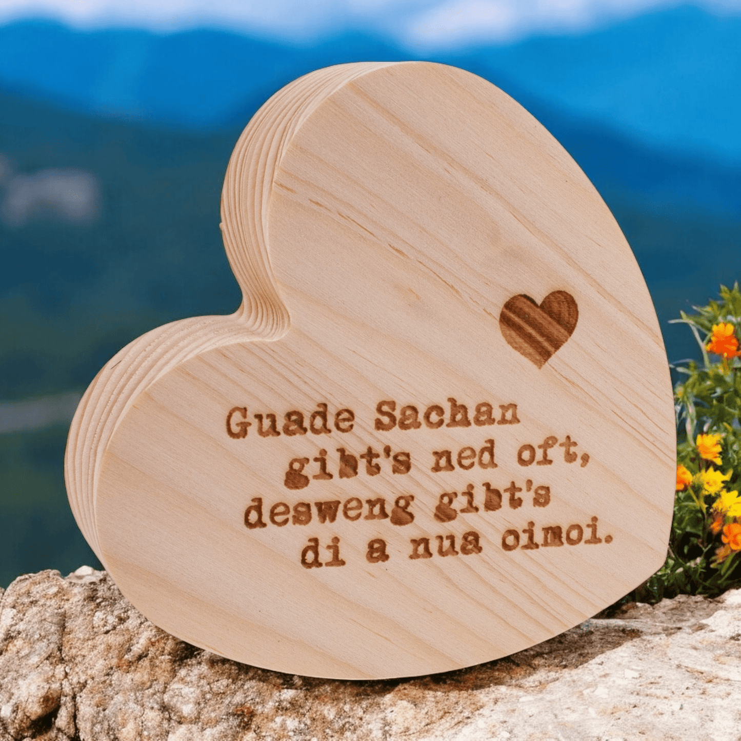 Holzherzerl "Guade Sachan" - meinherzschlag.de