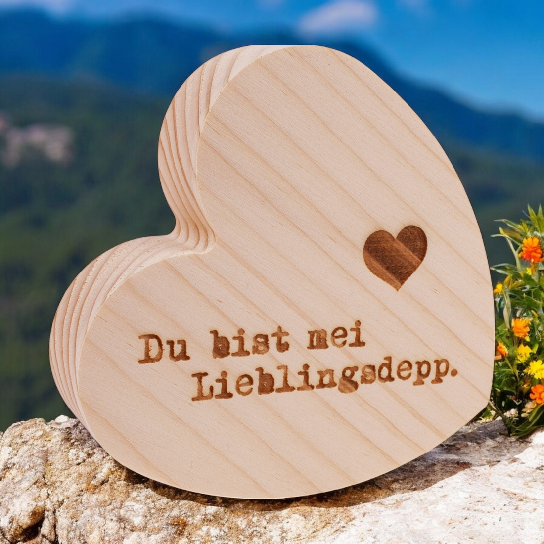 Holzherzerl "Lieblingsdepp"