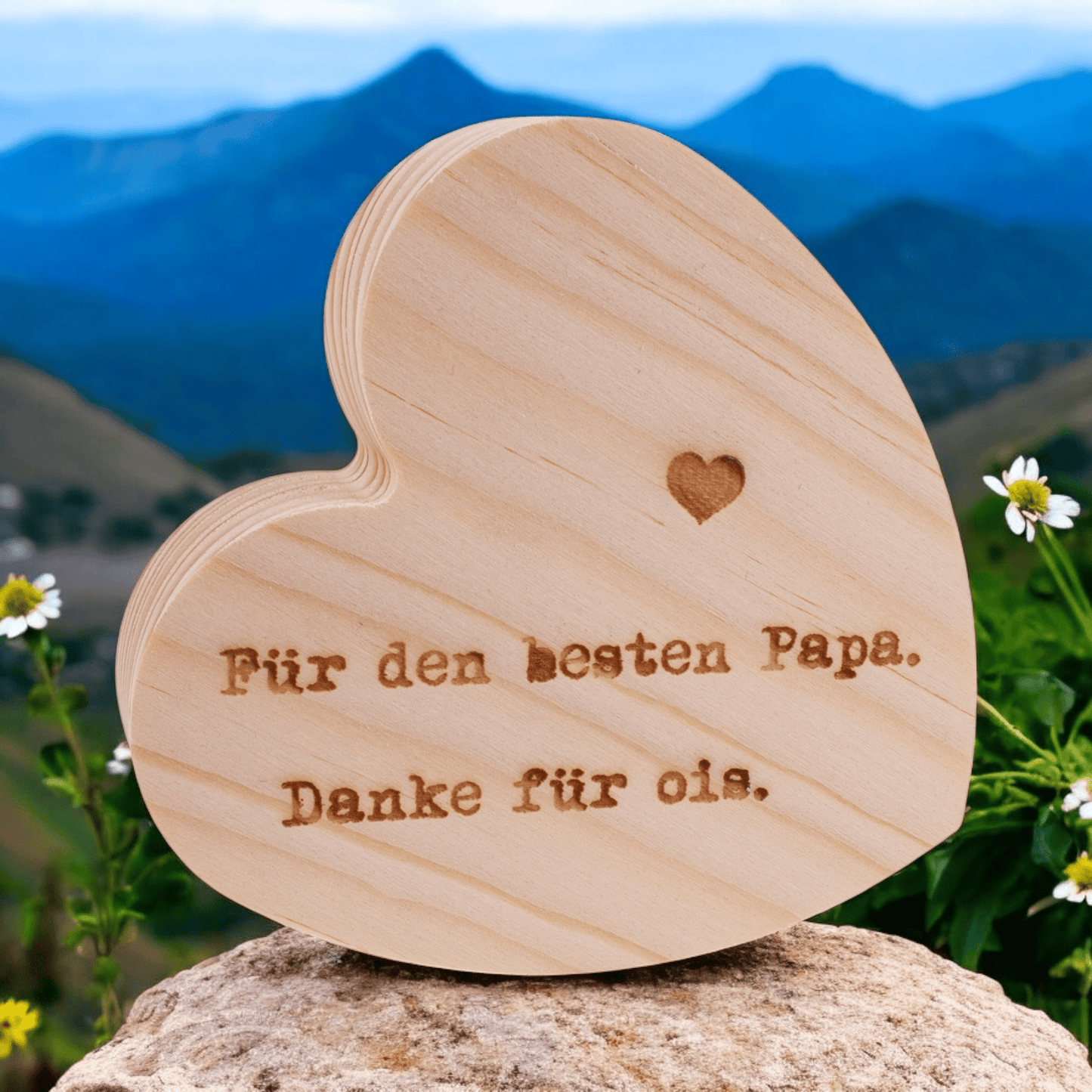 Holzherzerl "Bester Papa" - meinherzschlag.de