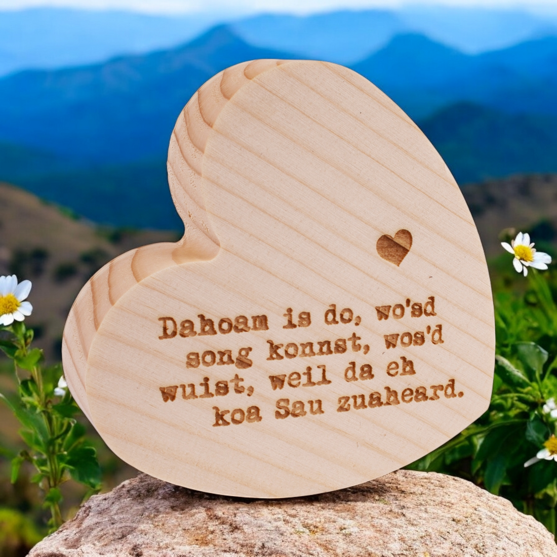 Holzherzerl "Koa Sau"