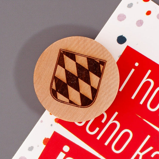 Holzmagnet "Bayernwappen" - meinherzschlag.de