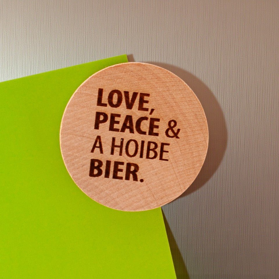 Holzmagnet "Love &amp; Peace" - meinherzschlag.de