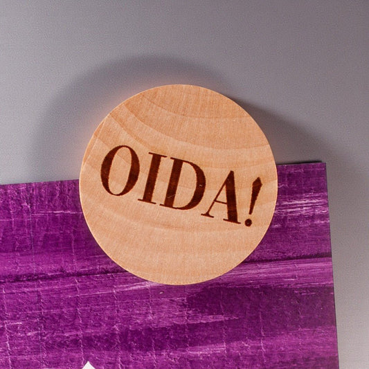 Holzmagnet "OIDA!" - meinherzschlag.de