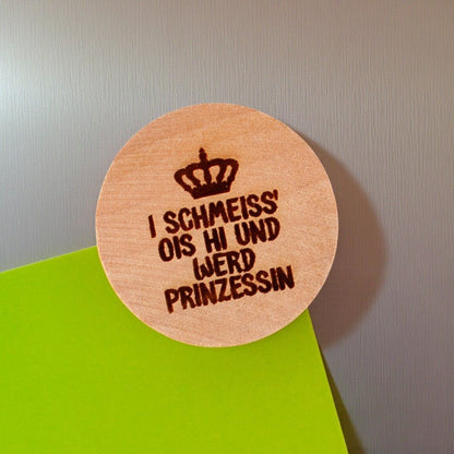 Holzmagnet "Prinzessin" - meinherzschlag.de