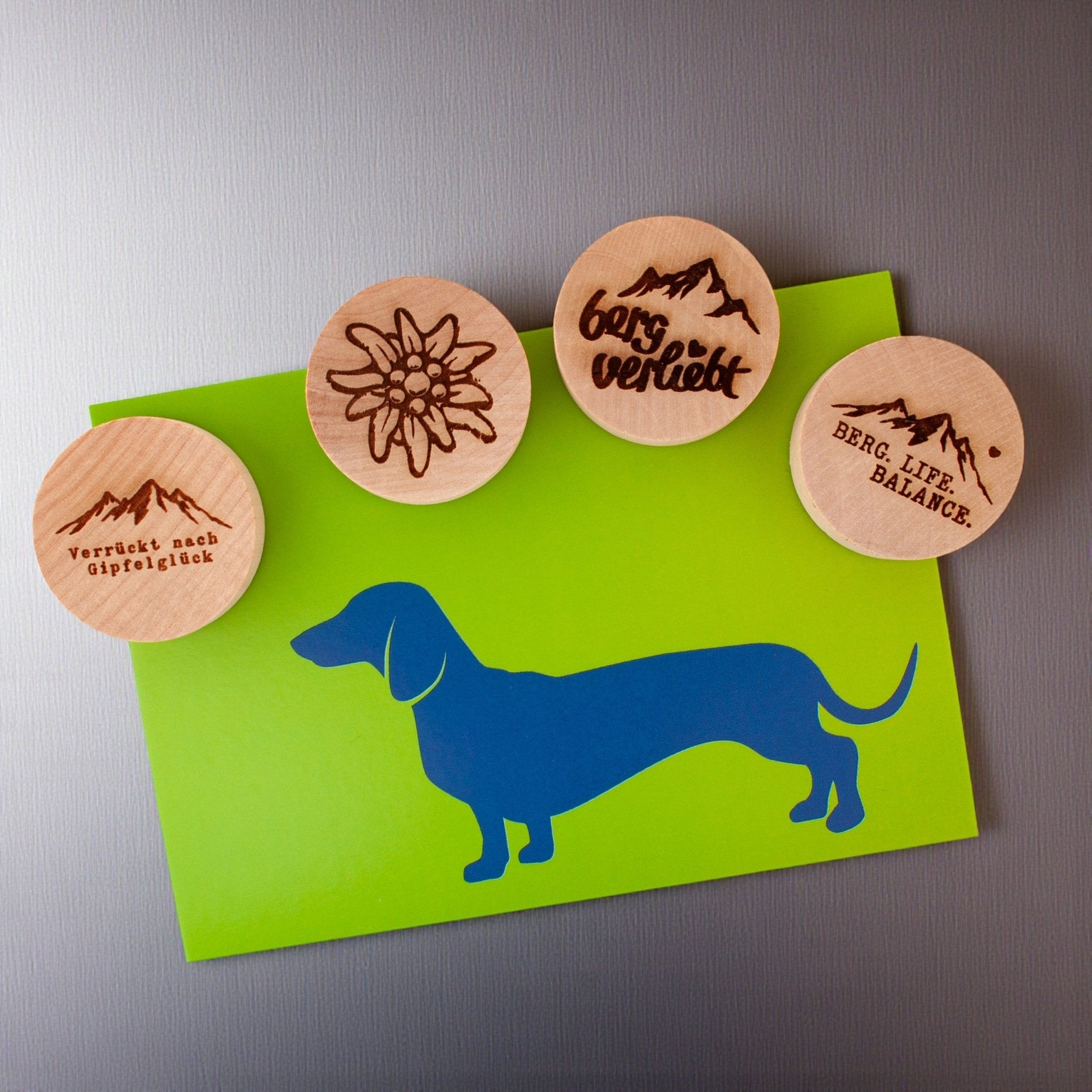 Holzmagnete - Set "Berge" - meinherzschlag.de