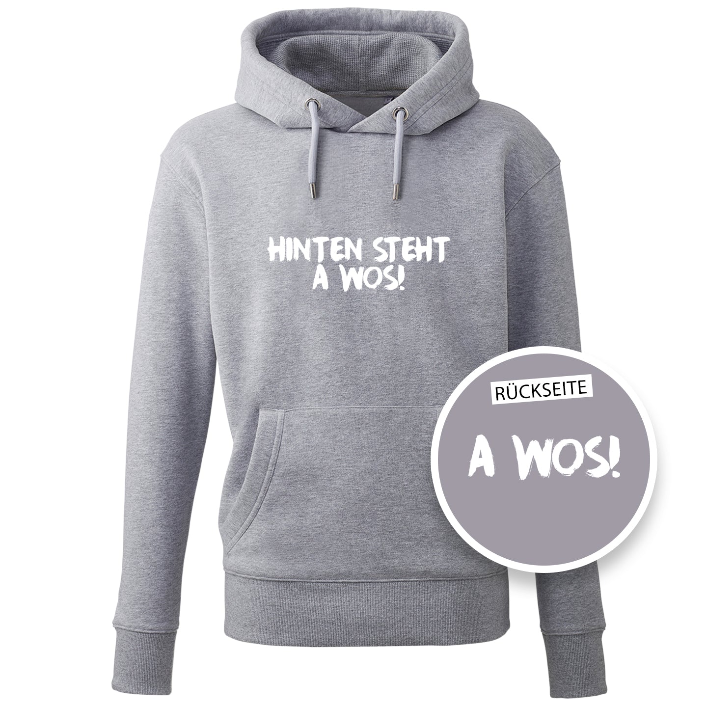 Hoodie "A Wos!" (mit Rückenprint) - meinherzschlag.de