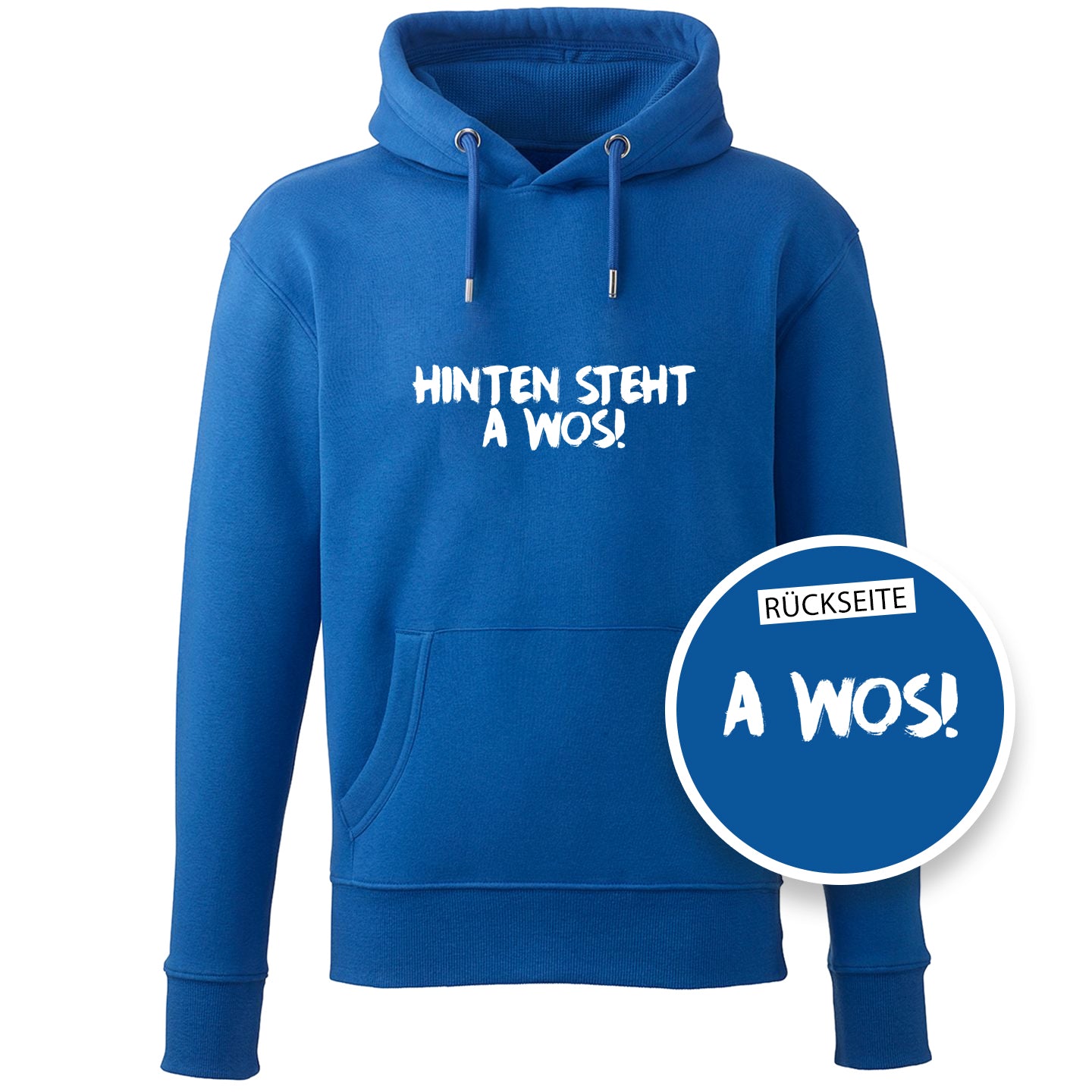 Hoodie "A Wos!" (mit Rückenprint) - meinherzschlag.de