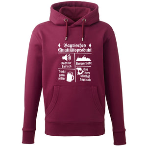 Hoodie "Bayrisches Qualitätsprodukt" - meinherzschlag.de