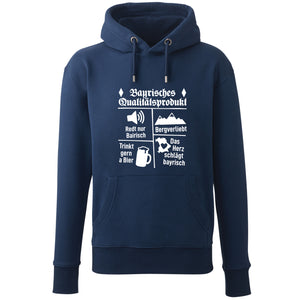 Hoodie "Bayrisches Qualitätsprodukt" - meinherzschlag.de
