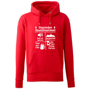 Hoodie "Bayrisches Qualitätsprodukt" - meinherzschlag.de
