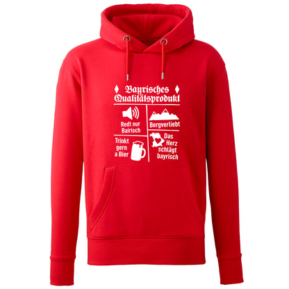 Hoodie "Bayrisches Qualitätsprodukt" - meinherzschlag.de