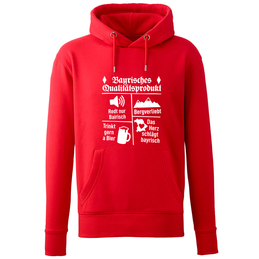 Hoodie "Bayrisches Qualitätsprodukt" - meinherzschlag.de