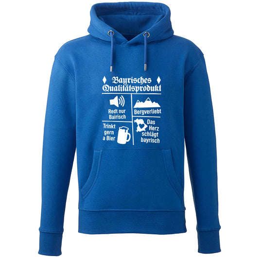 Hoodie "Bayrisches Qualitätsprodukt" - meinherzschlag.de