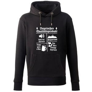 Hoodie "Bayrisches Qualitätsprodukt" - meinherzschlag.de