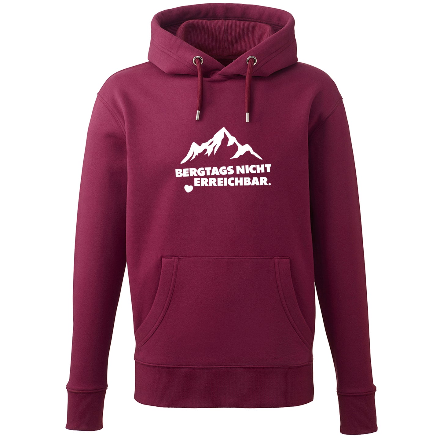 Hoodie "Bergtags nicht erreichbar" - meinherzschlag.de