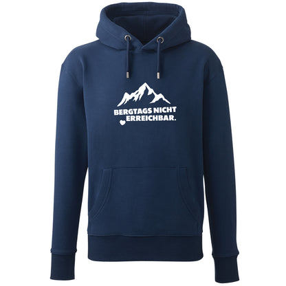 Hoodie "Bergtags nicht erreichbar" - meinherzschlag.de