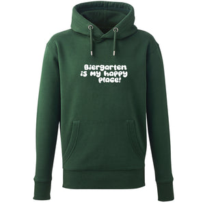 Hoodie "Biergarten is my happy place!" von meinherzschlag – Produktbild 4 von 7.
