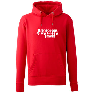Hoodie "Biergarten is my happy place!" von meinherzschlag – Produktbild 6 von 7.