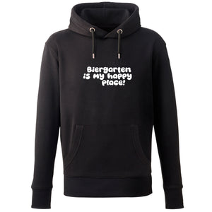 Hoodie "Biergarten is my happy place!" von meinherzschlag – Produktbild 2 von 7.