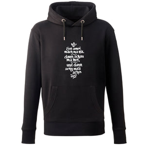 Hoodie "Erst amoi mach ma nix" - meinherzschlag.de