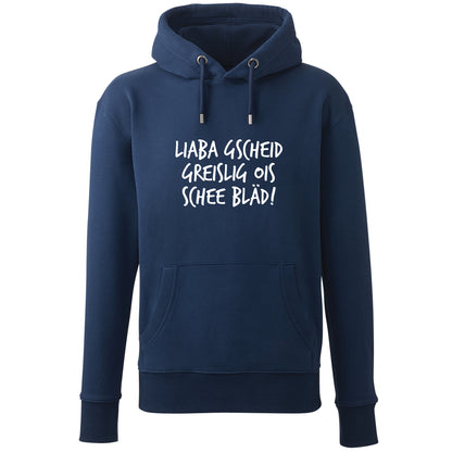 Hoodie "Gscheid greislig" - meinherzschlag.de