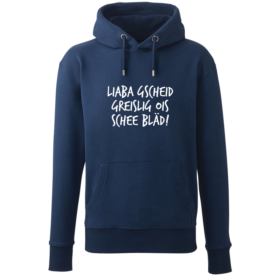 Hoodie "Gscheid greislig" - meinherzschlag.de