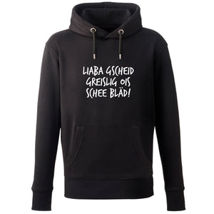 Hoodie "Gscheid greislig" - meinherzschlag.de