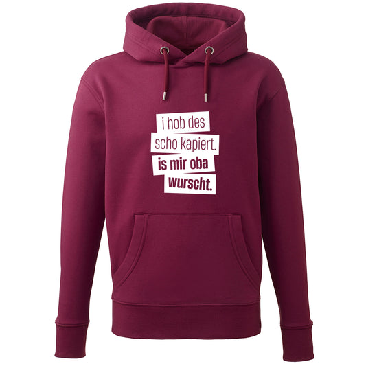 Hoodie "I hob des scho kapiert" - meinherzschlag.de