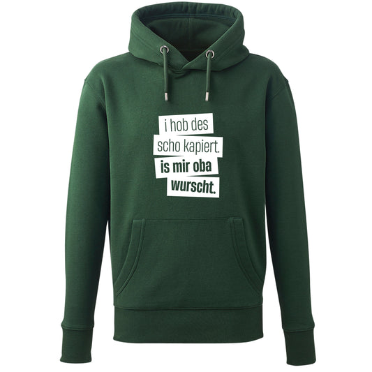 Hoodie "I hob des scho kapiert" - meinherzschlag.de