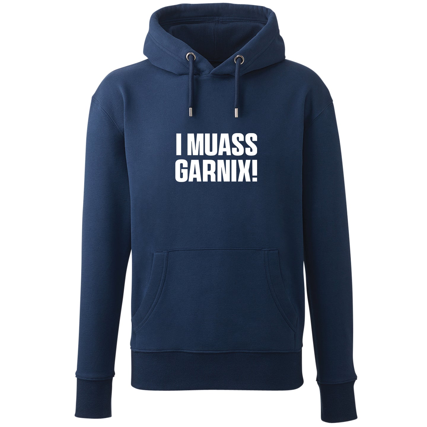 Hoodie "I muass garnix!" - meinherzschlag.de