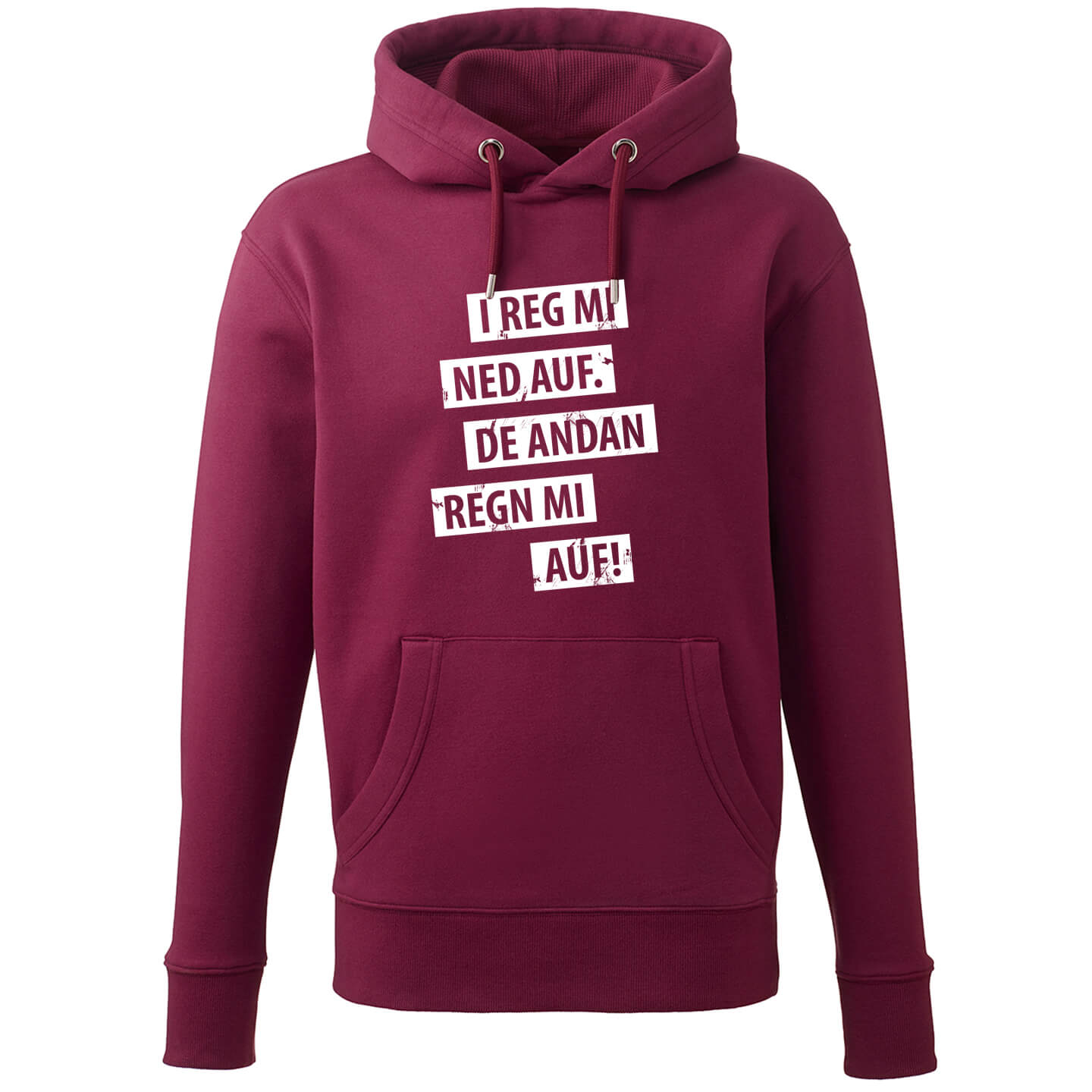 Hoodie "I reg mi ned auf" - meinherzschlag.de